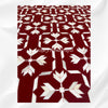 Bone Inlay Lotus Coffee Table Dark Red 5