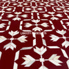 Bone Inlay Lotus Design Coffee Table Dark Red | Bone Inlay Lotus Design Center Table Dark Red