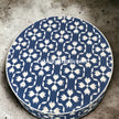 Bone Inlay Lotus Design Coffee Table Navy Blue | Bone Inlay Lotus Design Center Table Navy Blue