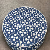 Bone Inlay Lotus Design Coffee Table Navy Blue | Bone Inlay Lotus Design Center Table Navy Blue