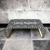 Bone Inlay Waterfall Lotus Design Coffee Table Black | Bone Inlay Waterfall Lotus Design Center Table Black