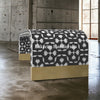 Bone Inlay Waterfall Lotus Design Coffee Table Black | Bone Inlay Waterfall Lotus Design Center Table Black