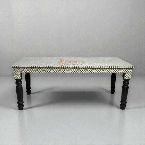 Bone Inlay Mehrab Dining Table Black