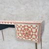 Bone Inlay Moroccan Design 2 Drawers Desk Orange | Bone Inlay Moroccan Design 2 Drawers Console Table Orange
