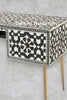 Bone Inlay Moroccan Design 2 Drawers Desk Black | Bone Inlay Moroccan Design 2 Drawers Console Table Black