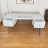 Bone Inlay Moroccan Design 2 Drawers Desk White | Bone Inlay Moroccan Design 2 Drawers Console Table White