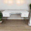 Bone Inlay Moroccan Design 2 Drawers Desk White | Bone Inlay Moroccan Design 2 Drawers Console Table White