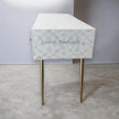 Bone Inlay Moroccan Design 2 Drawers Desk White | Bone Inlay Moroccan Design 2 Drawers Console Table White