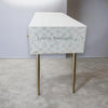Bone Inlay Moroccan Design 2 Drawers Desk White | Bone Inlay Moroccan Design 2 Drawers Console Table White