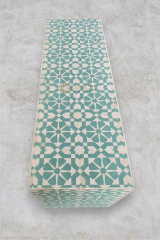 Bone Inlay Moroccan Design 6 Drawers Dresser Table Mint Green