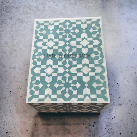 Bone Inlay Moroccan Design 1 Drawer Bedside Table Slate Green | Bone Inlay Moroccan Design 1 Drawer Nightstand Table Slate Green