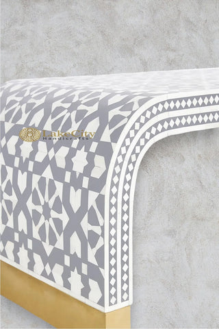 Bone Inlay Moroccan Design Waterfall Coffee Table | Bone Inlay Moroccan Design Waterfall Center Table