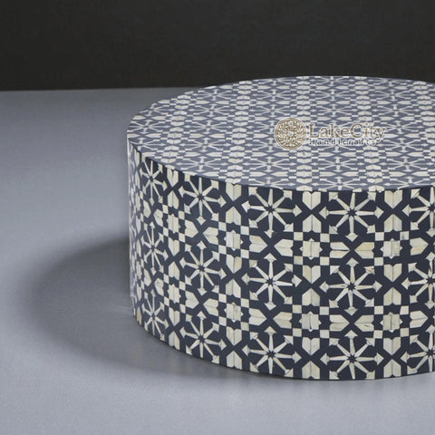 Bone Inlay Moroccan Design Round Coffee Table | Bone Inlay Moroccan Design Centre Table