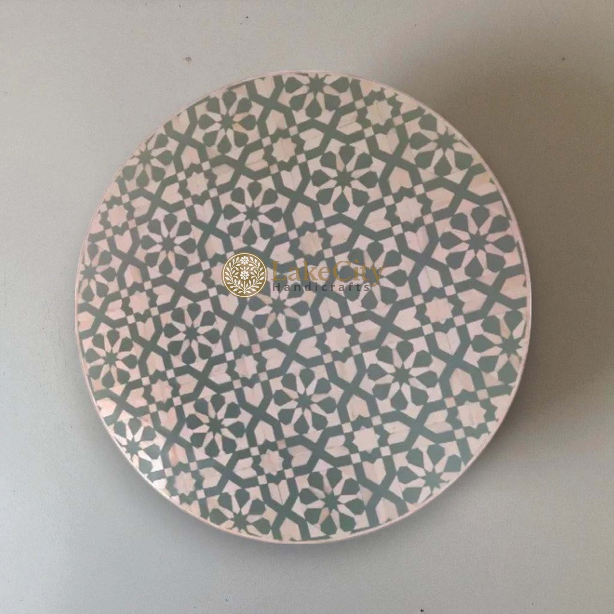 Bone Inlay Moroccan Design Round Coffee Table | Bone Inlay Moroccan Design Centre Table
