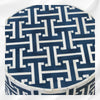 Tetris Bone Inlay Round Stool Indigo 2