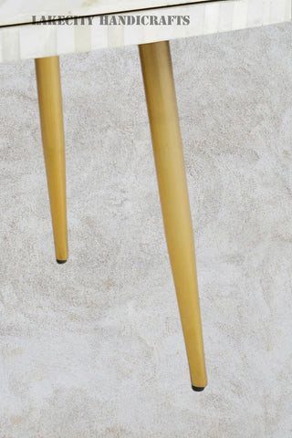 Bone Inlay Optical Design 1 Drawer Bedside Table White | Bone Inlay Optical Design 1 Drawer Nightstand Table White