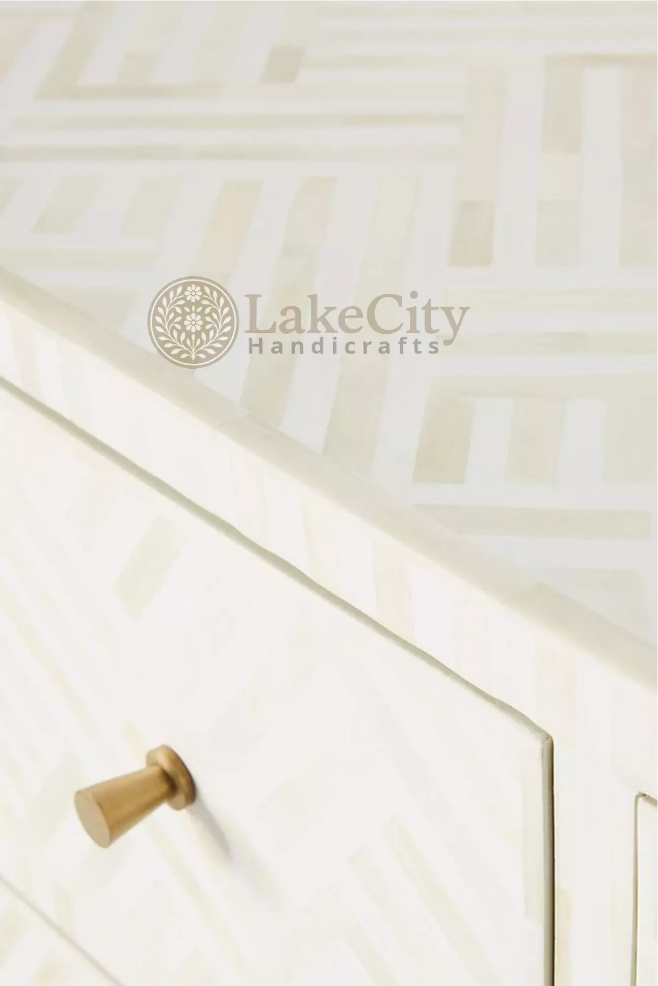 Bone Inlay Optical Design 9 Drawers Chest | Bone Inlay Optical Design 9 Drawers Dresser Table