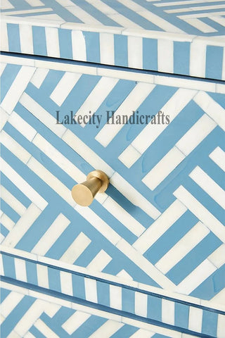 Bone Inlay Optical Design 9 Drawers Chest | Bone Inlay Optical Design 9 Drawers Dresser Table