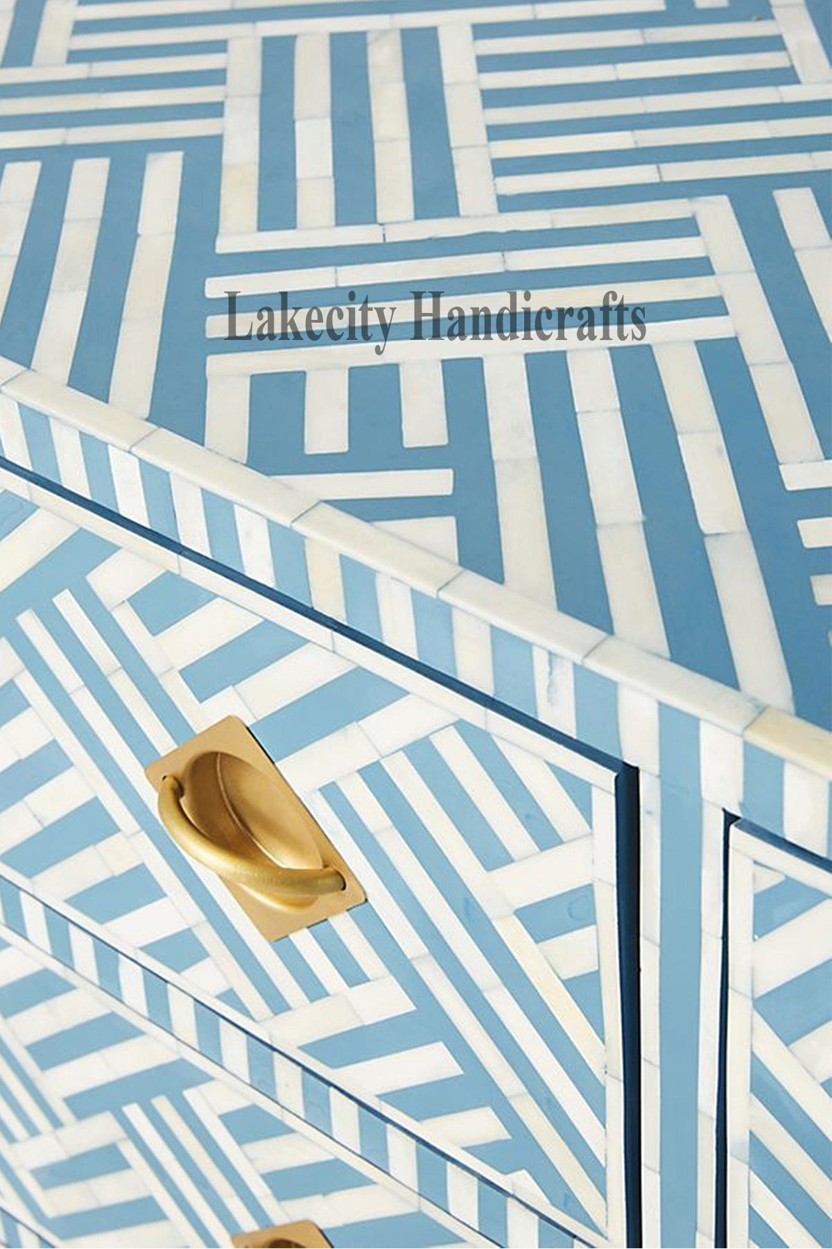 Bone Inlay Optical Design 9 Drawers Chest | Bone Inlay Optical Design 9 Drawers Dresser Table
