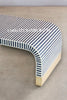 Bone Inlay Waterfall Coffee Table Indigo Blue | Bone Inlay Waterfall Center Table Indigo Blue