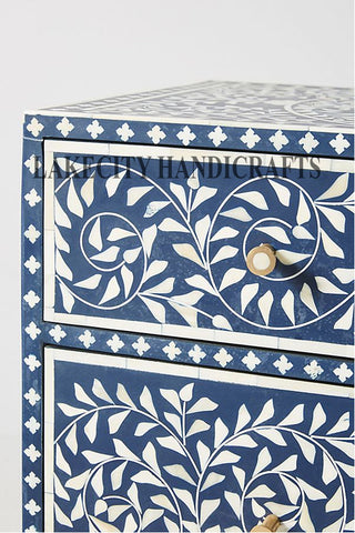 Bone Inlay Scroll-vine Design 6 Drawers Dresser Table | Bone Inlay Scroll-vine Design 6 Drawers Chest