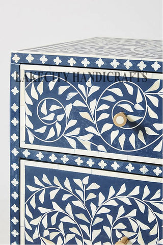 Bone Inlay Scroll-vine Design 6 Drawers Dresser Table | Bone Inlay Scroll-vine Design 6 Drawers Chest