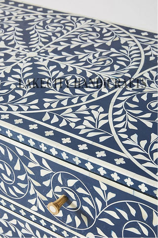 Bone Inlay Scroll-vine Design 6 Drawers Dresser Table | Bone Inlay Scroll-vine Design 6 Drawers Chest