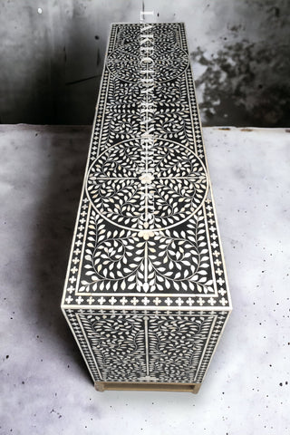 Bone Inlay Scroll-vine Design 6 Drawers Dresser Table | Bone Inlay Scroll-vine Design 6 Drawers Chest