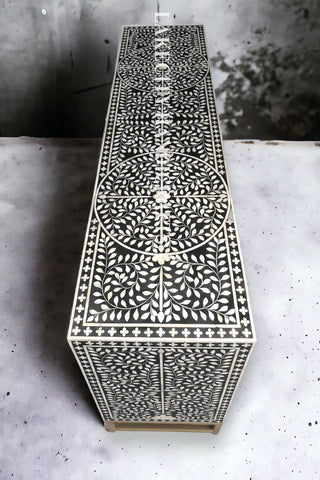 Bone Inlay Scroll-vine Design 6 Drawers Dresser Table | Bone Inlay Scroll-vine Design 6 Drawers Chest