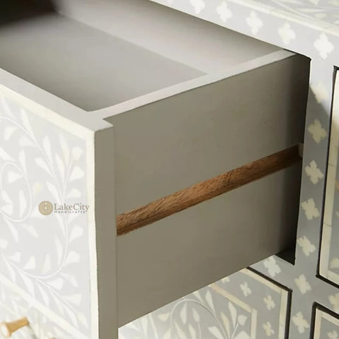Bone Inlay Scroll Vine Buffet Grey