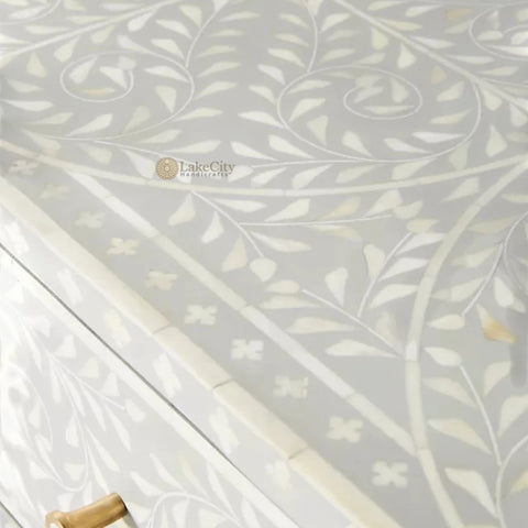 Bone Inlay Scroll Vine Buffet Grey