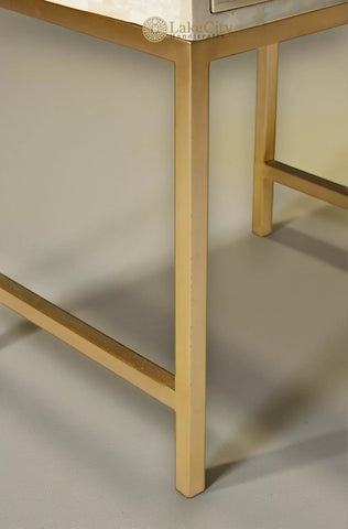 Star Bone Inlay Nightstand Beige