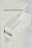 Bone Inlay Geometric Design 3 Drawers Bedside Table White | Bone Inlay Geometric Design 3 Drawers Nightstand Table White
