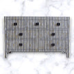 Black Bone Inlay Stripe 7 Drawer Chest