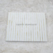 Bone Inlay Stripe Design 2 Drawers Bedside Table White | Bone Inlay Stripe Design 2 Drawers Nightstand Table White