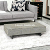 Bone Inlay Stripe Design Coffee Table Black | Bone Inlay Stripe Design Center Table Black