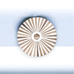 Bone Inlay Stripe Design Drum Side Table Wooden