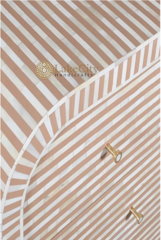 Bone Inlay Waterfall Stripe 7 Drawers Chest | Bone Inlay Waterfall Stripe 7 Drawers Dresser Table
