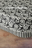 Bone Inlay Sun Flora Design Coffee Table Black | Bone Inlay Sun Flora Design Center Table Black