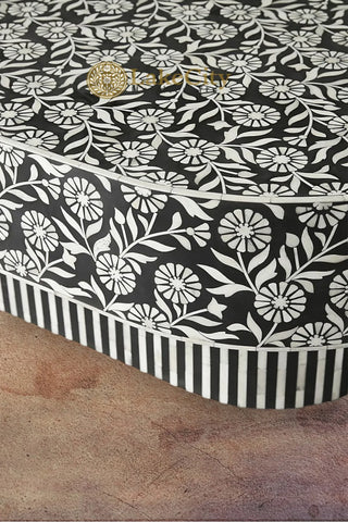 Bone Inlay Sun Flora Design Coffee Table | Bone Inlay Sun Flora Design Center Table