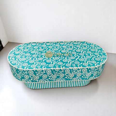 Bone Inlay Sun Flora Design Coffee Table | Bone Inlay Sun Flora Design Center Table