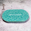 Bone Inlay Sun Flora Design Coffee Table Teal Green | Bone Inlay Center Table Oval Shape