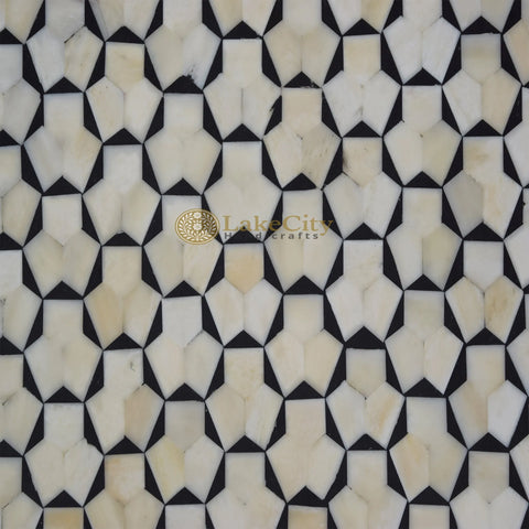 Bone Inlay Targua Design Round Coffee Table | Bone Inlay Targua Design Round Center Table