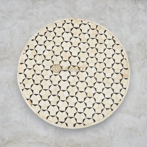 Bone Inlay Targua Side Table Black