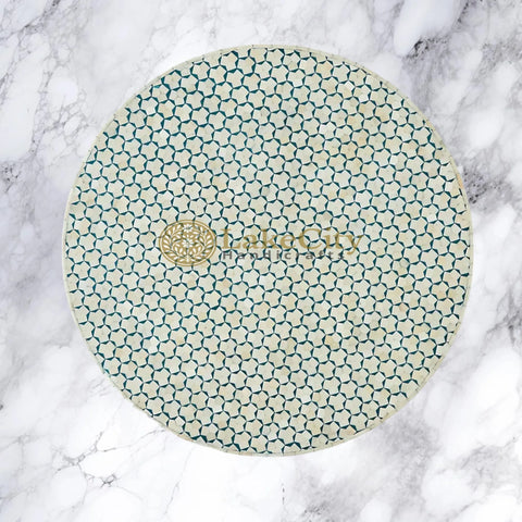 Bone Inlay Targua Design Round Coffee Table | Bone Inlay Targua Design Round Center Table