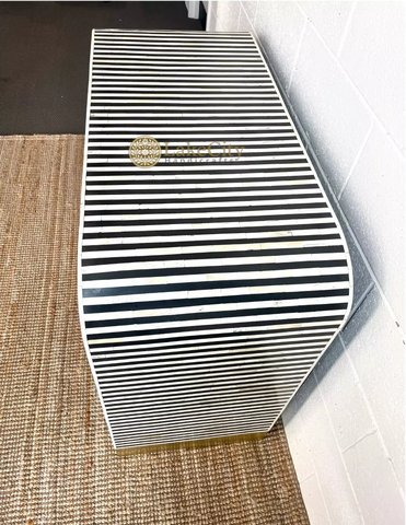 Bone Inlay Waterfall Stripe 4 Drawers Dresser Table | Bone Inlay Waterfall Stripe 4 Drawers Chest