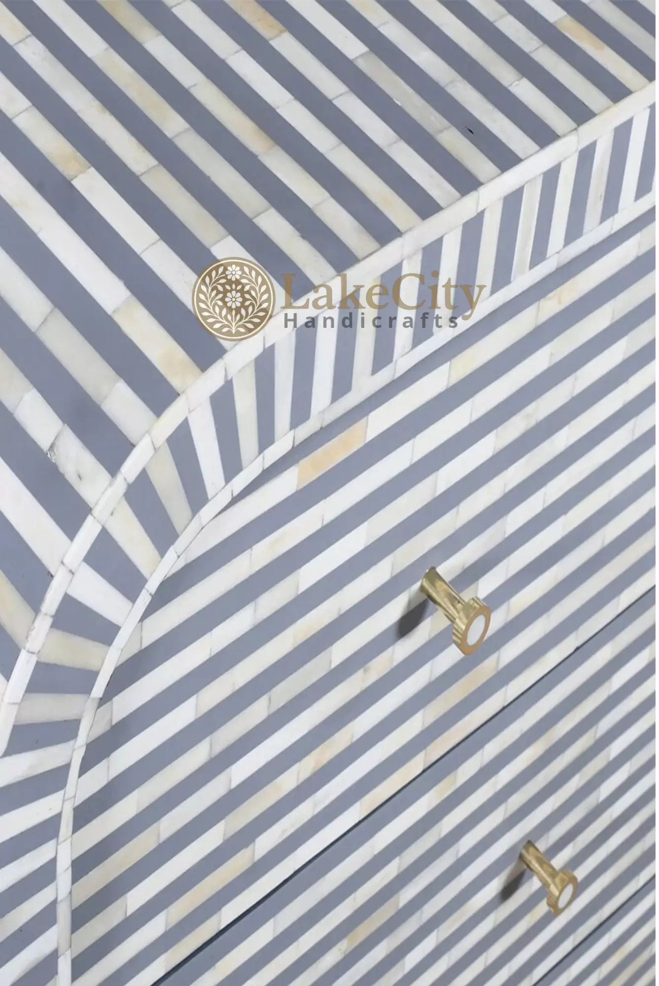 Bone Inlay Waterfall Stripe 7 Drawers Chest | Bone Inlay Waterfall Stripe 7 Drawers Dresser Table