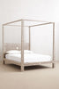 Bone Inlay Four Poster Bed Brown 2