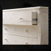 Bone Inlay Curved 6 Drawer Floral Dresser White 3