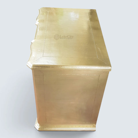 Brass Inlay 4 Drawers Of Chest